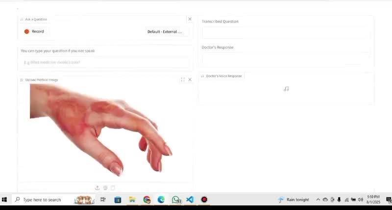 AI doctor agent analysing a medical image