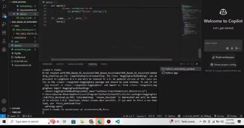 RAG chatbot answering from uploaded documents